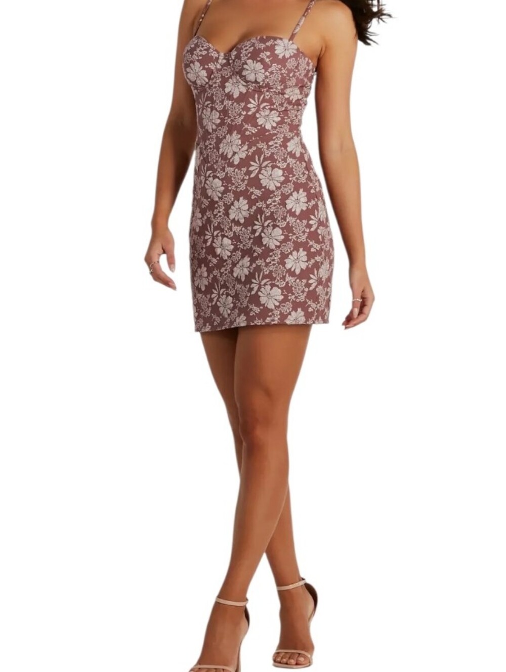 Windsor Floral Brocade Mini Dress - Picture 2 of 16
